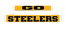 GO STEELERS LumiSign insert set: yellow GO and STEELERS panels, no frame
