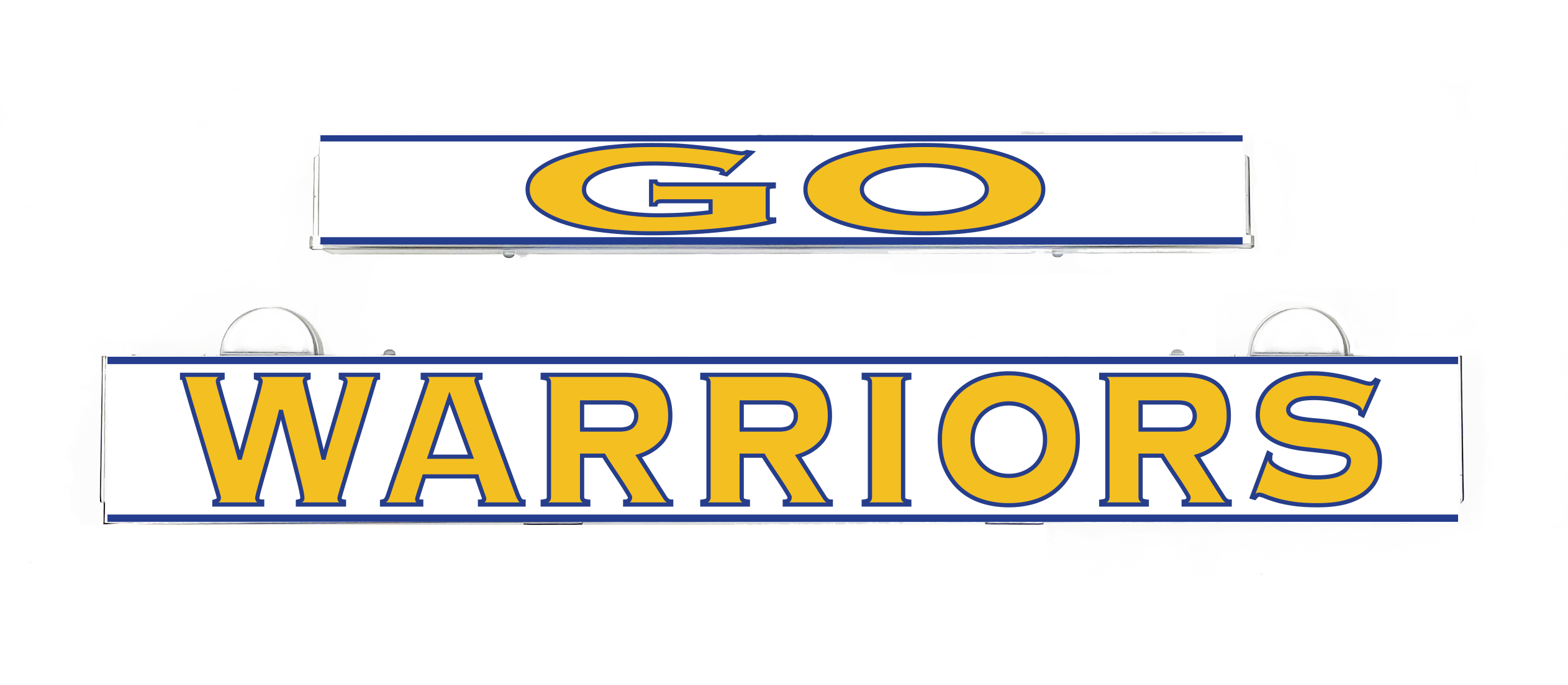 GO WARRIORS LumiSign insert strip with team lettering