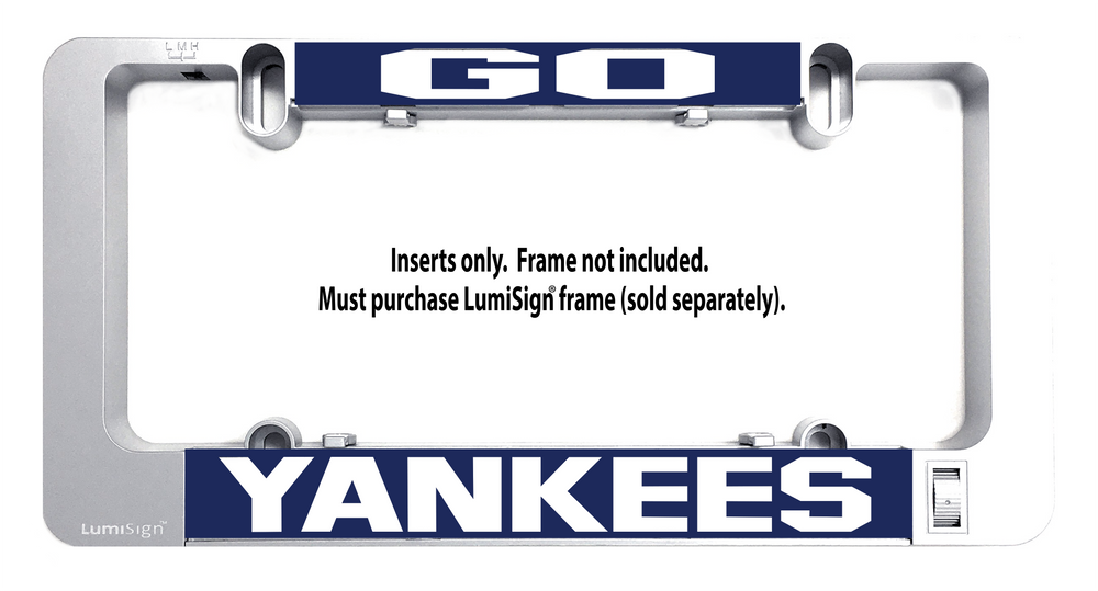 LumiSign Yankees insert set with blue "YANKEES" word panels; inserts only
