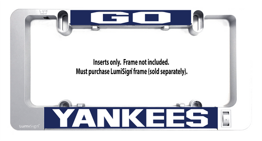 LumiSign Yankees insert set with blue "YANKEES" word panels; inserts only