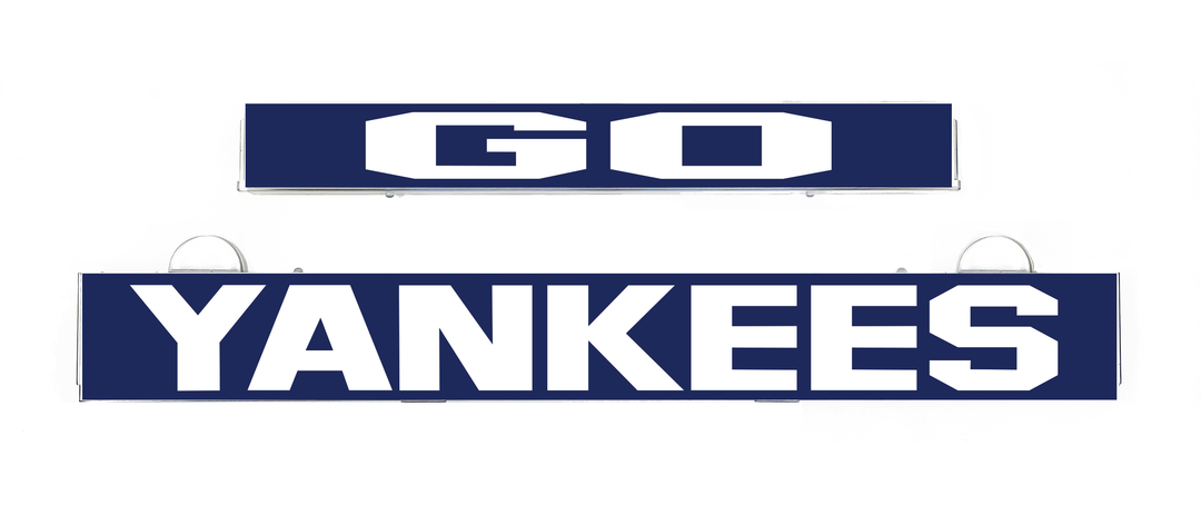 LumiSign Yankees insert panel with blue "YANKEES" lettering and white outline