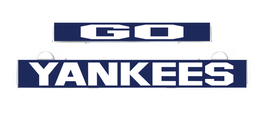 LumiSign Yankees insert panel with blue "YANKEES" lettering and white outline