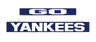 LumiSign Yankees insert panel with blue "YANKEES" lettering and white outline