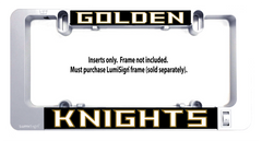 Golden Knights LumiSign insert set with top GOLDEN and bottom KNIGHTS panels