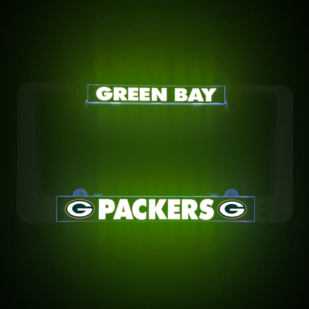 LUMISIGN illuminated insert with Green Bay Packers logo and “LUMISIGN” text