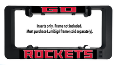 GO ROCKETS LumiSign insert panel with “Inserts only” text and red rockets