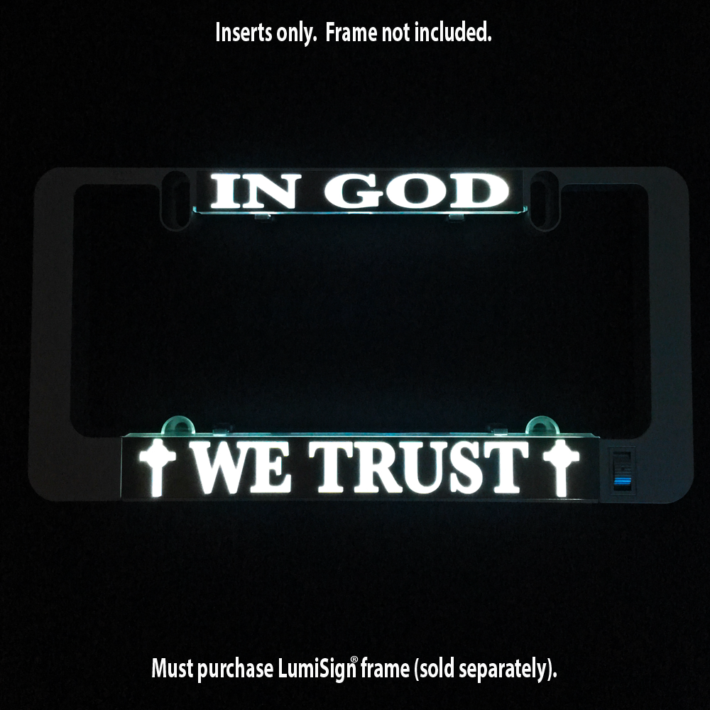 LumiSign insert with glowing &