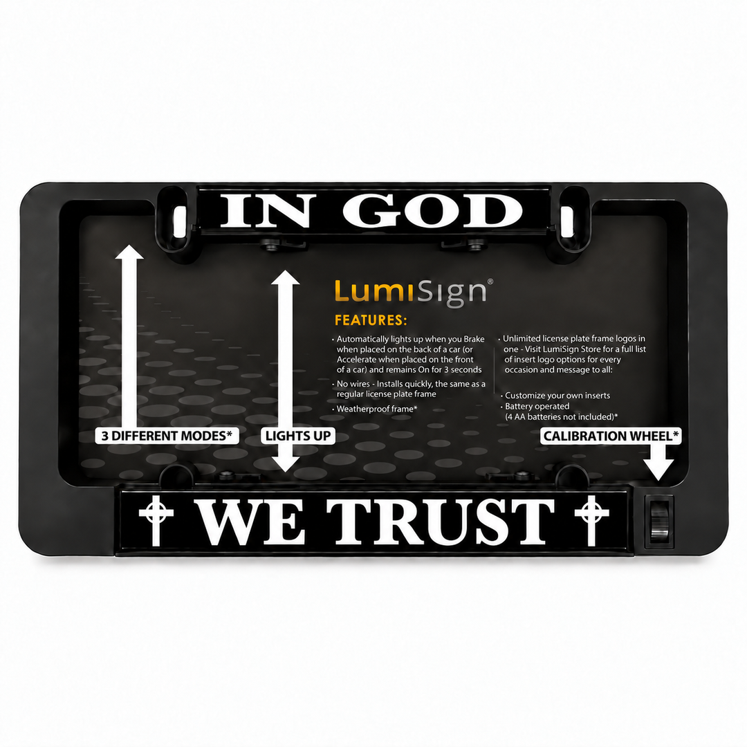IN GOD WE TRUST Inserts + LUMISIGN Frame (Bundle)