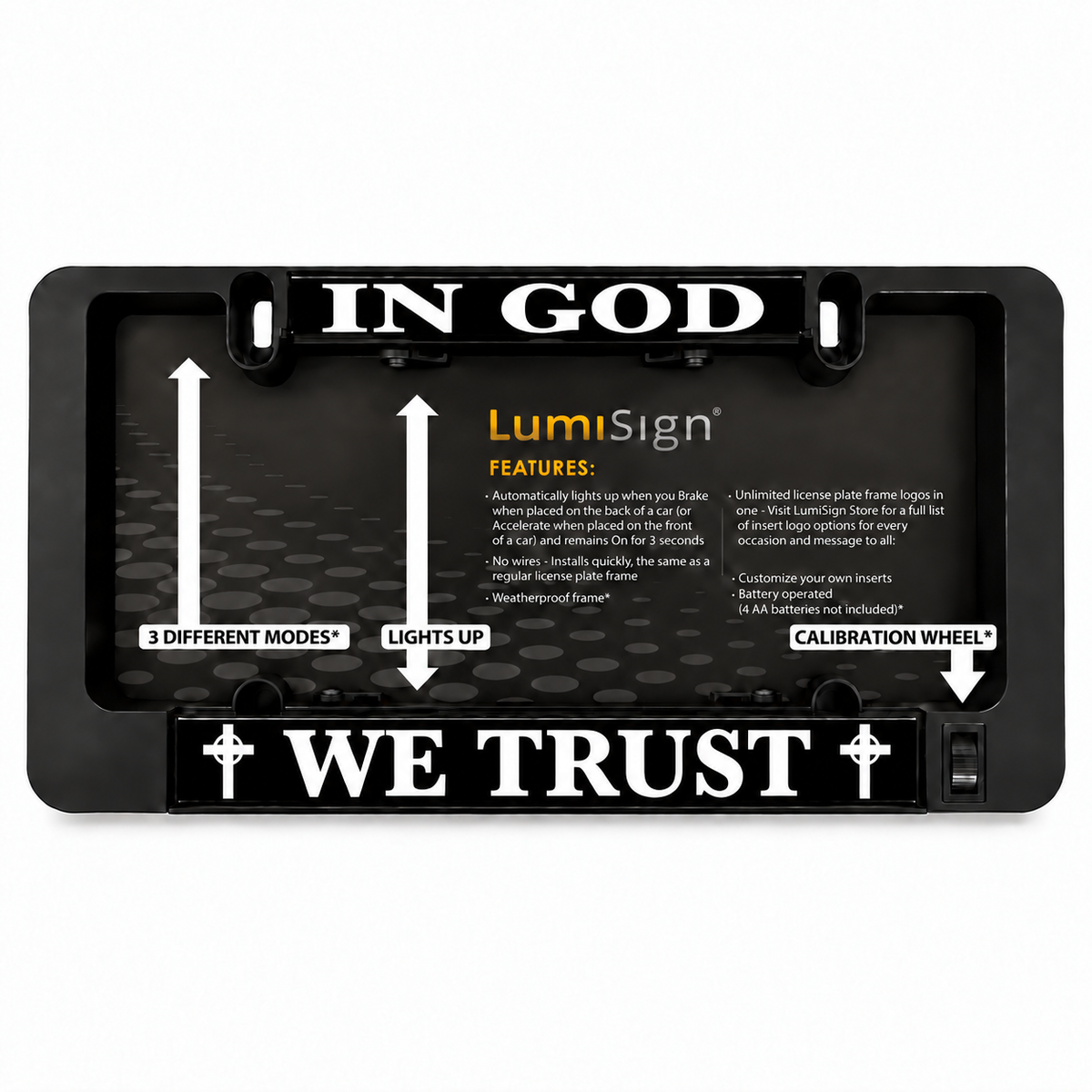 IN GOD WE TRUST Inserts + LUMISIGN Frame (Bundle)