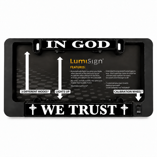 IN GOD WE TRUST Inserts + LUMISIGN Frame (Bundle)