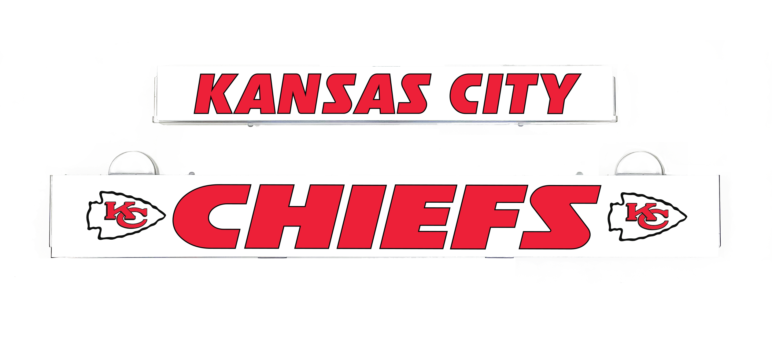 Kansas City Chiefs LumiSign insert strip with red CHIEFS lettering and team logos