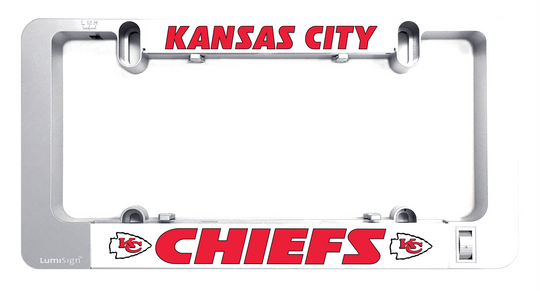 Kansas City Chiefs LumiSign insert panel with CHIEFS banner and Kansas City header