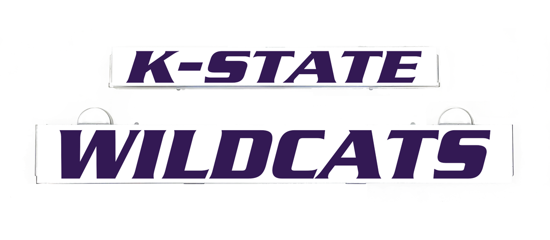 K-State Wildcats LumiSign insert with purple and white lettering