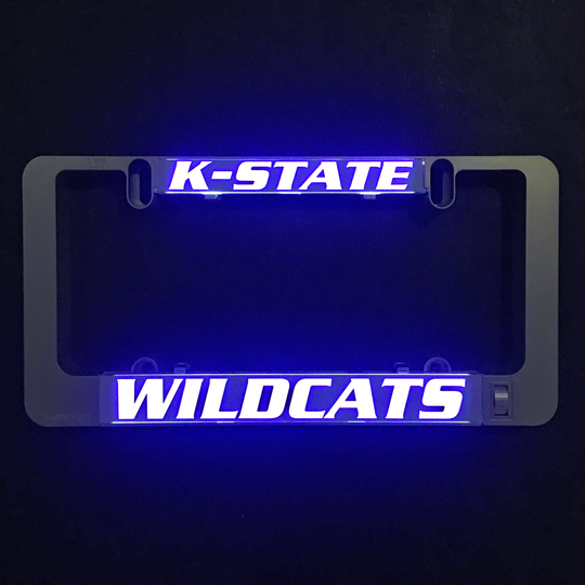 K-State Wildcats LumiSign insert with glowing K-STATE and WILDCATS lettering