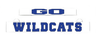 Blue 'WILDCATS' LumiSign insert graphic strip