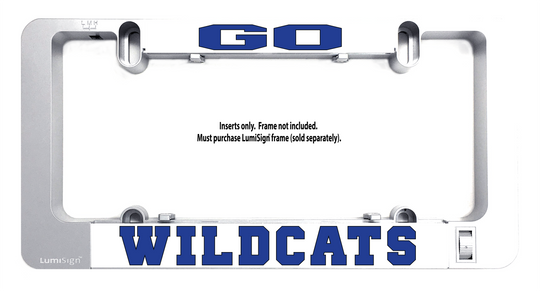 Wildcats LumiSign insert panel with blue lettering