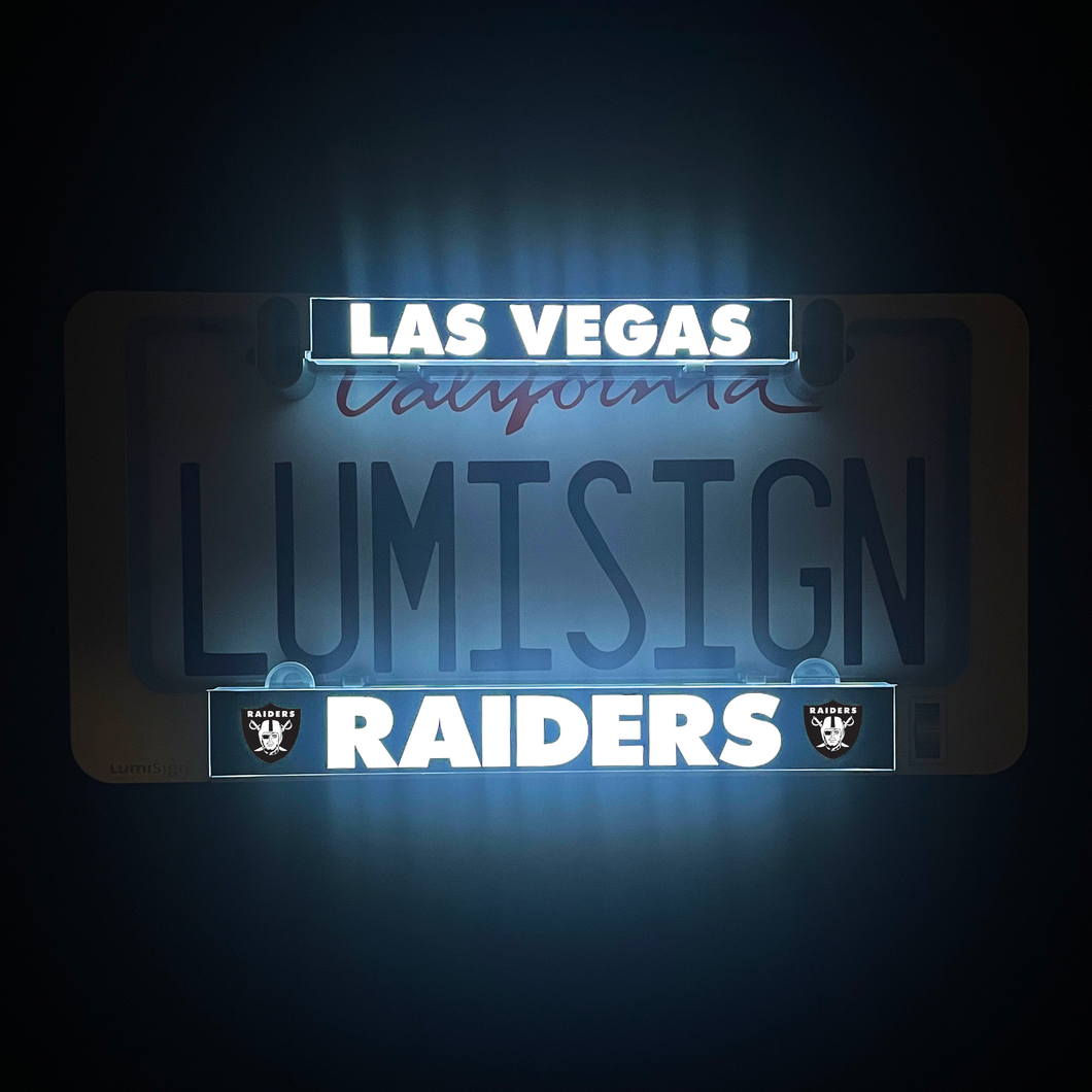 lv raiders license plate frame