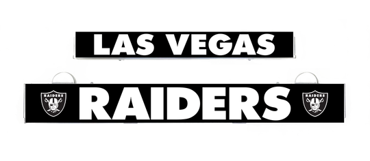 Las Vegas Raiders LumiSign insert with LAS VEGAS and RAIDERS lettering on dark panel