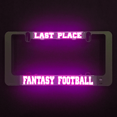 LumiSign last place fantasy football illuminated insert with magenta “LAST PLACE”