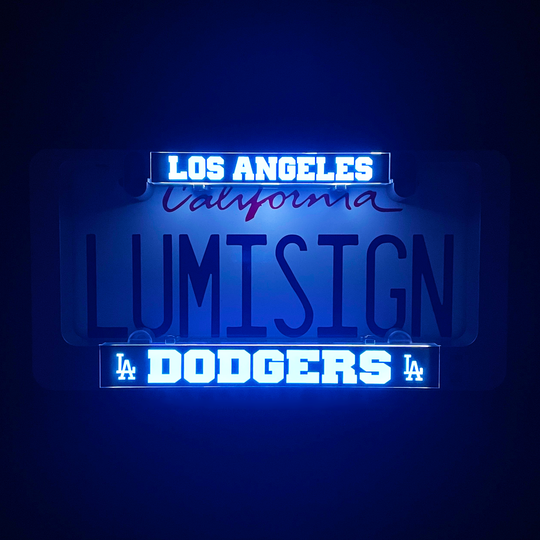 Los Angeles Dodgers LumiSign light-up insert showing “LOS ANGELES” and “DODGERS”
