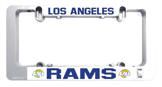 Gray LumiSign insert frame with Los Angeles Rams logo