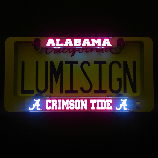 Alabama Crimson Tide LumiSign insert glowing with ALABAMA and CRIMSON TIDE lettering