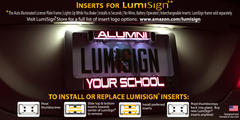 Ravens LumiSign insert with illuminated LUMISIGN YOUR SCHOOL design