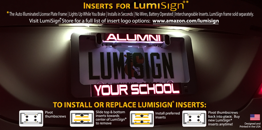 LumiSign insert with red &