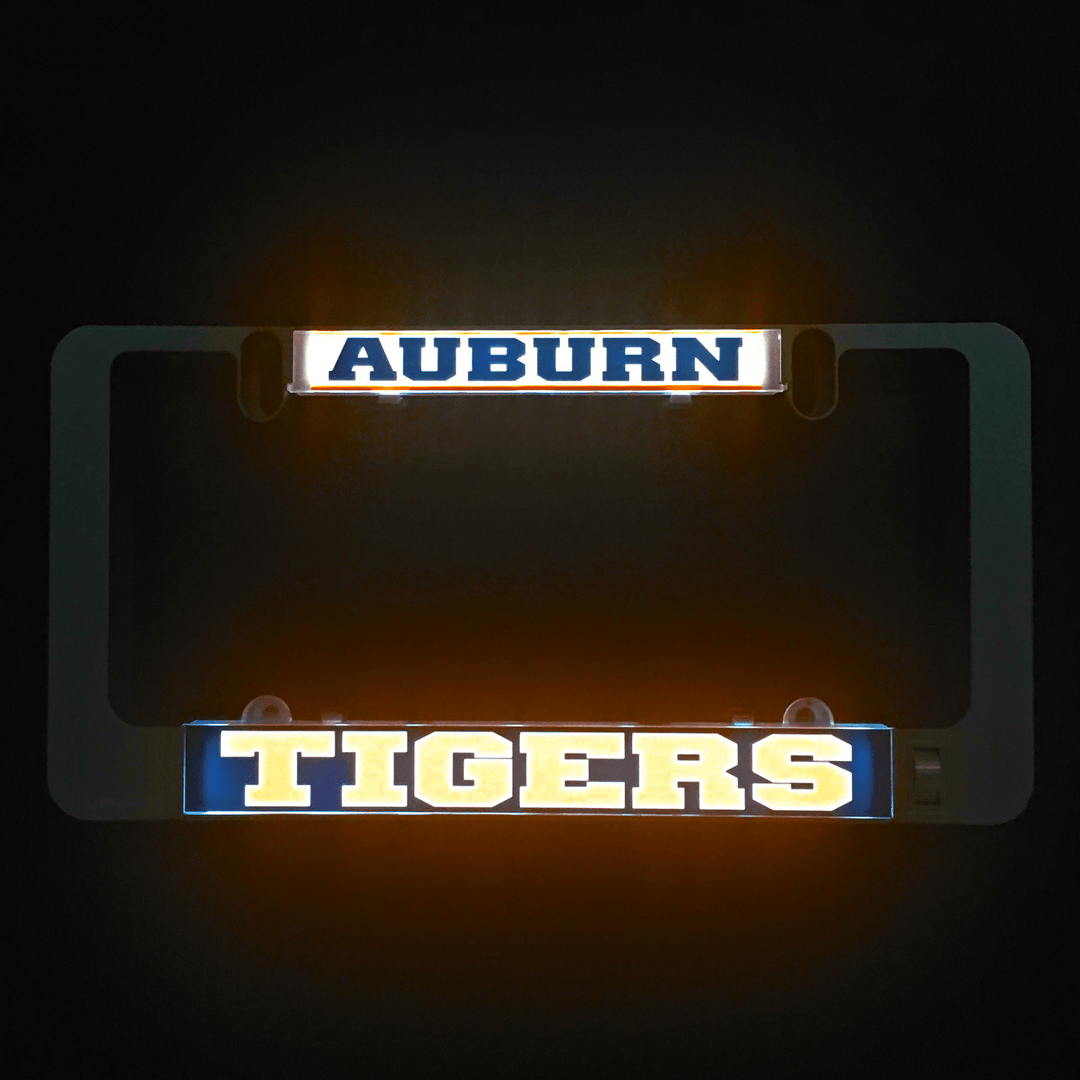 Illuminated Auburn TIGERS LumiSign insert with orange and white trim
