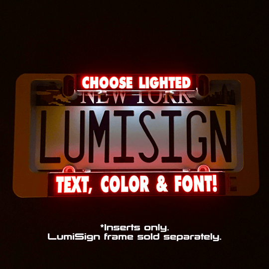 Lighted sign insert reading &