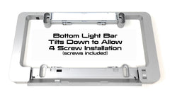 Grey LUMISIGN frame bottom light bar with tilt-down and screw installation points