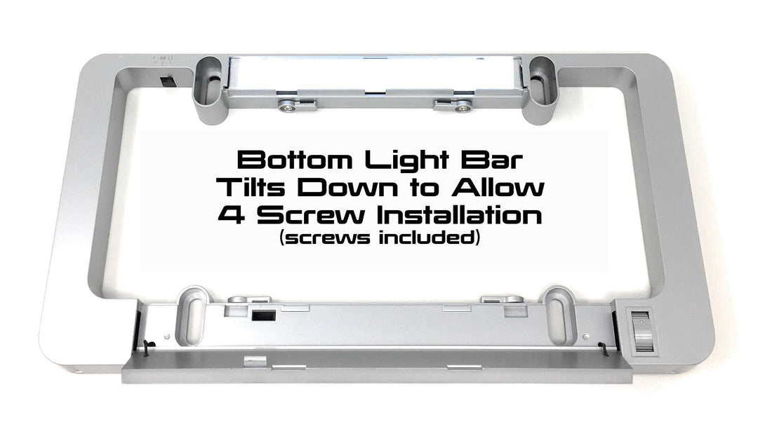 Gray LUMISIGN light frame base with bottom light bar and screw holes