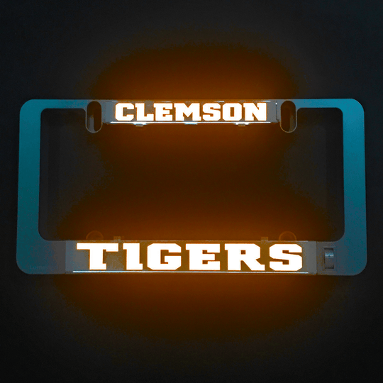 Clemson Tigers LumiSign insert with glowing TIGERS and CLEMSON header