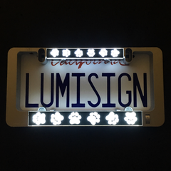 LumiSign paw print light insert bars, glowing paw icons above and below