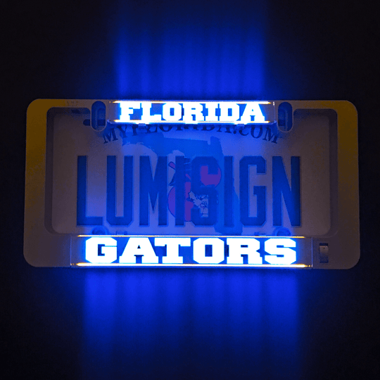 Florida Gators LumiSign insert with blue Florida word and white GATORS lettering