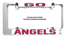 GO ANGELS LumiSign insert with metal rails and red ANGELS letters