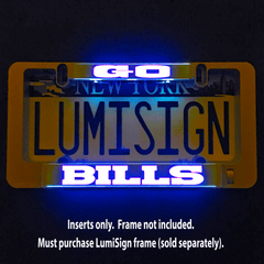 LumiSign illuminated insert with BILLS lettering and dark inner border