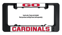 GO Cardinals insert with red “CARDINALS” letters on a LumiSign panel