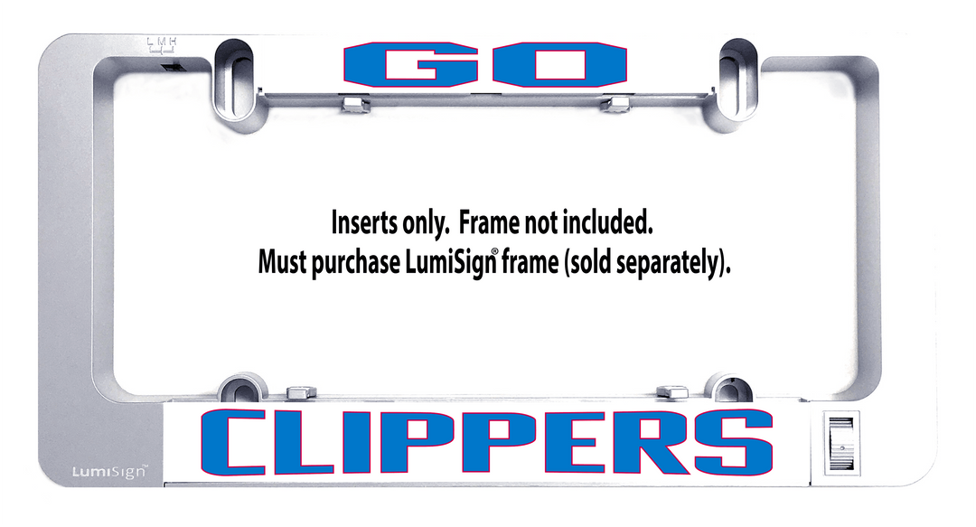 LumiSign CLIPPERS insert holder with clips; inserts only, frame not included