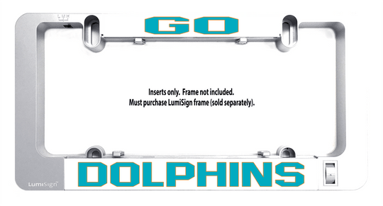 GO DOLPHINS LumiSign insert logo; inserts only, frame not included