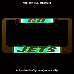 Illuminated GO JETS LumiSign insert with GO and JETS text