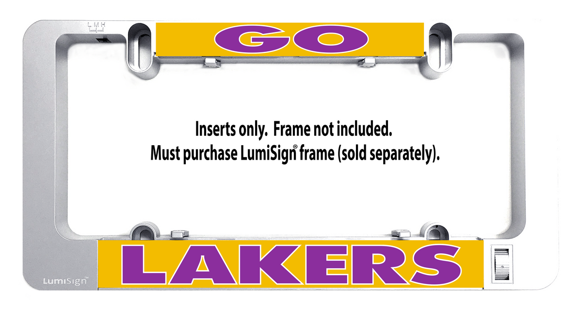 Lakers GO LumiSign insert with frame-not-included text