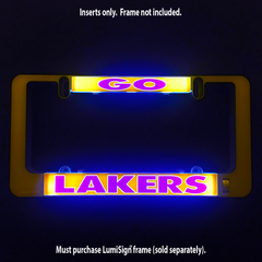 Illuminated GO Lakers LumiSign insert with LAKERS logo