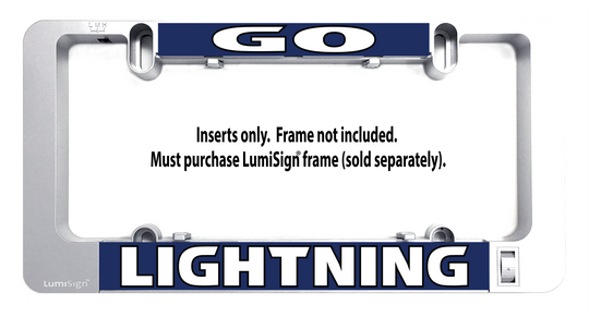 GO LIGHTNING LumiSign inserts with LIGHTNING panel and four mounting clips