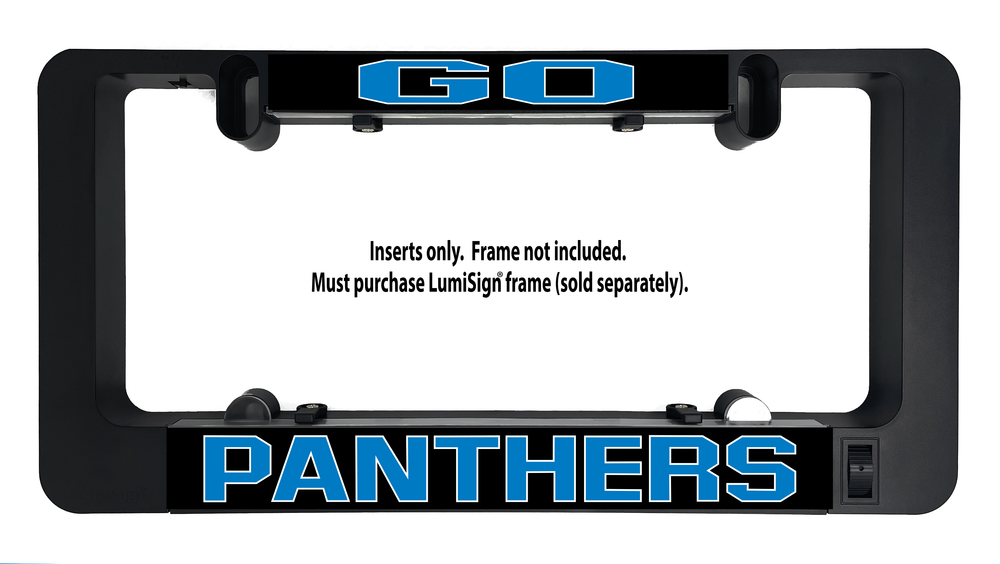 GO Panthers LumiSign insert panel with “PANTHERS” text and blue accents