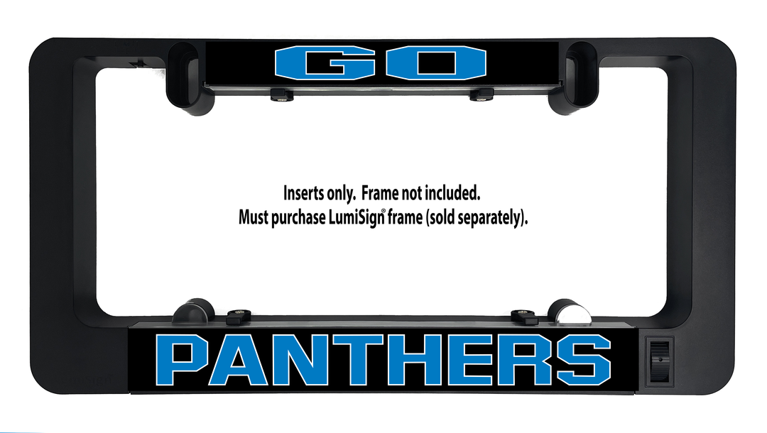GO Panthers LumiSign insert panel with “PANTHERS” text and blue accents