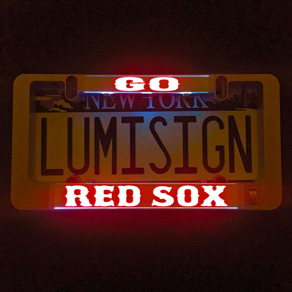 LumiSign Red Sox illuminated insert with “RED SOX” text