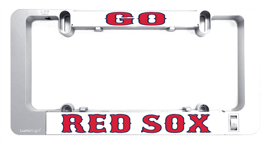 LumiSign Red Sox insert panel with “RED SOX” lettering and attachment clips