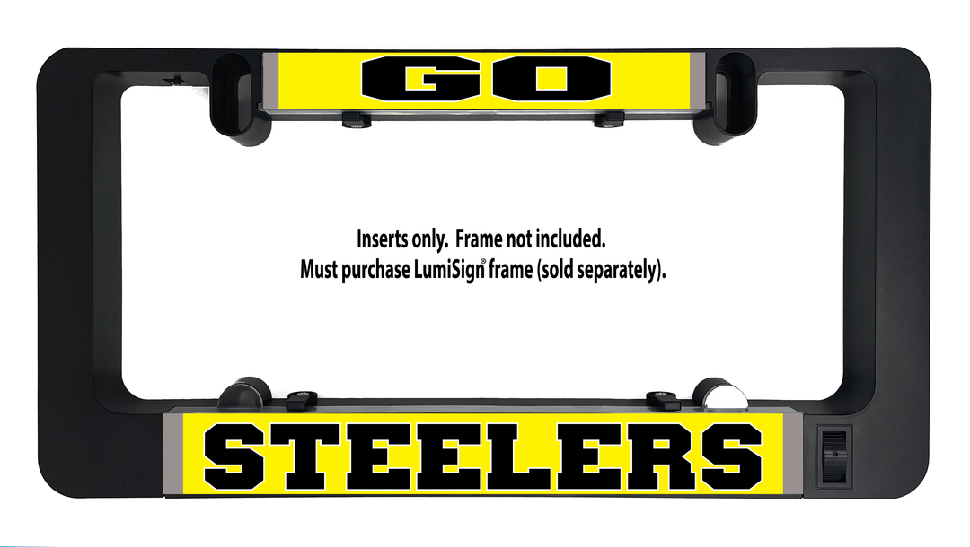 Steelers LumiSign insert with yellow &