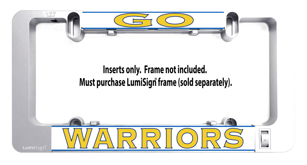 GO WARRIORS LumiSign insert plate, inserts only; frame not included